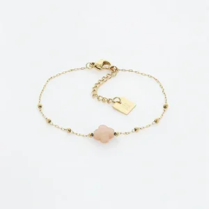 Bracelet Velasquez - Acier Doré Pierre de Soleil