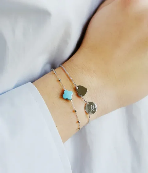 Bracelet Velasquez - Acier | Turquoise