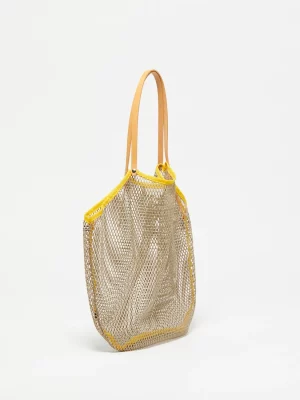 Cabas Filet - Mastic/Jaune