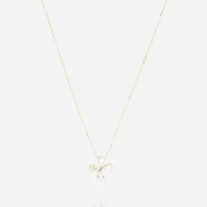 Collier Estial - Acier Doré | Blanc