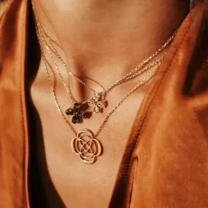 Collier Estial - Acier Doré | Rouge
