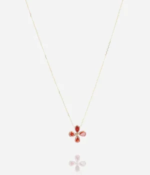 Collier Estial - Acier Doré | Rouge