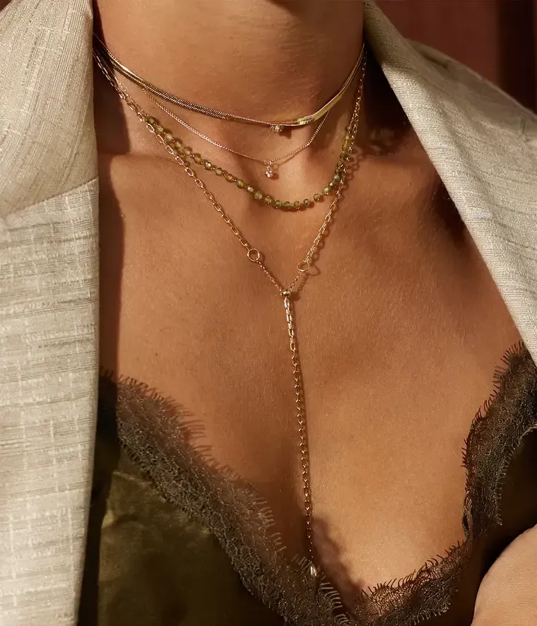 Collier Fresia - Acier Doré