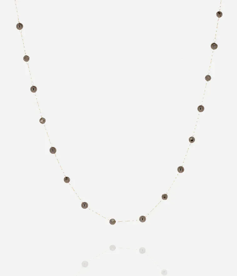 Collier Hinaku - Acier Doré | Onyx Noir