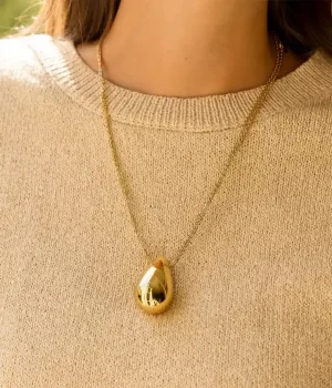 Collier Lacrima - Acier Doré
