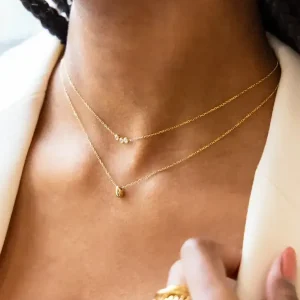Collier Nerio - Acier Doré