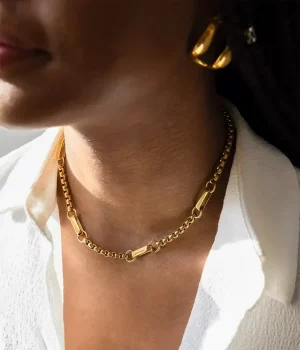Collier Nobu - Acier Doré