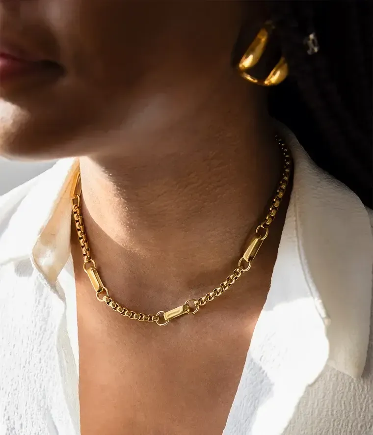 Collier Nobu - Acier Doré