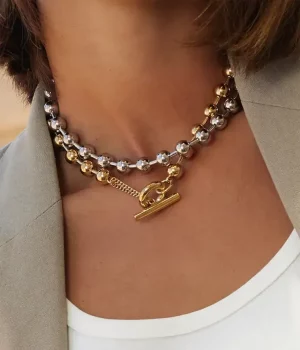 Collier Numa - Acier Doré