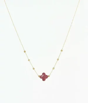 Collier Velasquez - Acier Doré | Fuschia