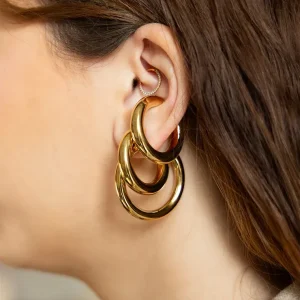 Earcuff Carly - Acier Doré