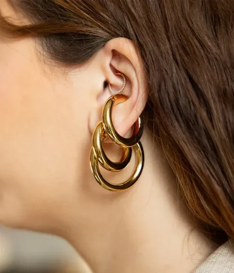 Earcuff Carly - Acier Doré