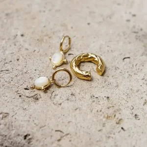 Earcuff Cétides - Acier Doré