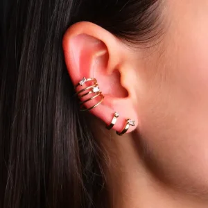 Earcuff Gabriela - Acier Doré