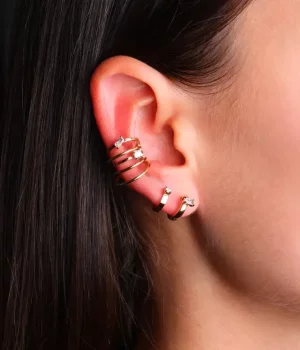 Earcuff Gabriela - Acier Doré