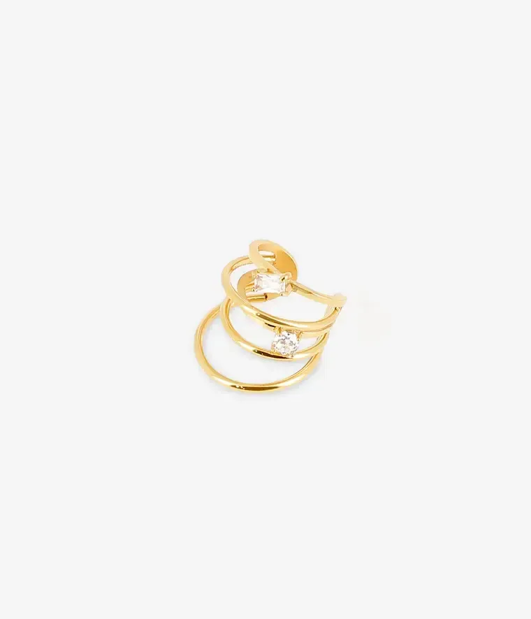 Earcuff Gabriela - Acier Doré