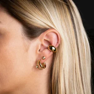 Earcuff Galaxie - Acier Doré