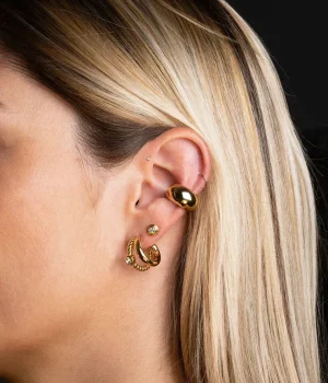 Earcuff Galaxie - Acier Doré