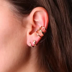 Earcuff Jimena - Acier Doré