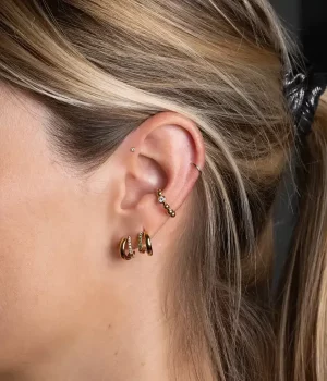 Earcuff Junon - Acier Doré