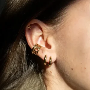 Earcuff Ludivine - Acier Doré
