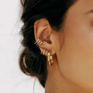 Earcuff Matt - Acier Doré