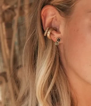 Earcuff Perséides - Acier Doré