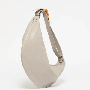 Sac demi-lune Luna Cuir - Grey