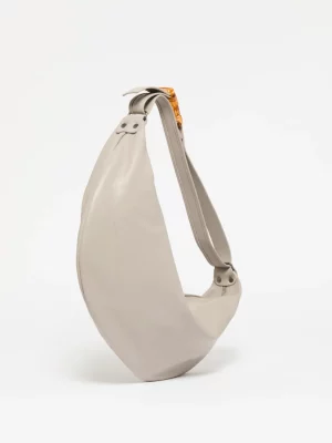 Sac demi-lune Luna Cuir - Grey