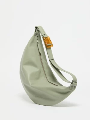 Sac demi-lune Luna Cuir - Sauge