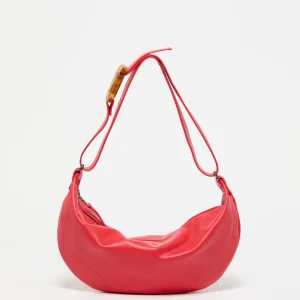 Sac demi-lune petit Luna Cuir - Poppy