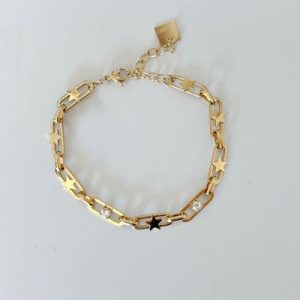 BRACELET étoile acier doré