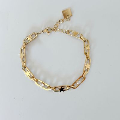 BRACELET étoile acier doré