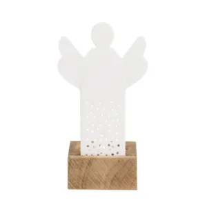Bougeoir Porcelaine et Bois - Ange