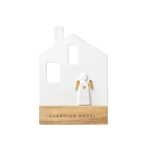 Bougeoir Porcelaine et Bois - Maison Ange Gardien