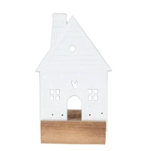 Bougeoir Porcelaine et Bois - Maison Pain d'Épices
