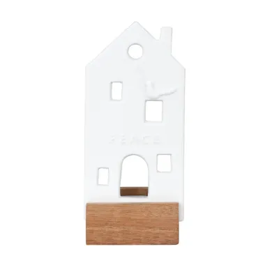 Bougeoir Porcelaine et Bois - Maison de la Paix