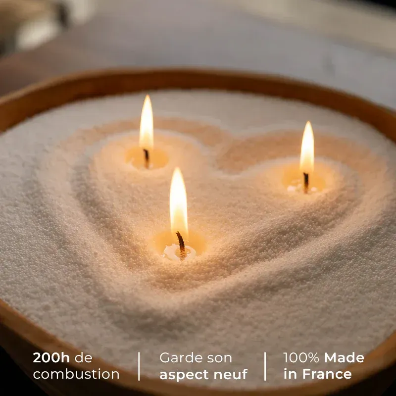 Bougie Perles de cire – Lotus Ambré