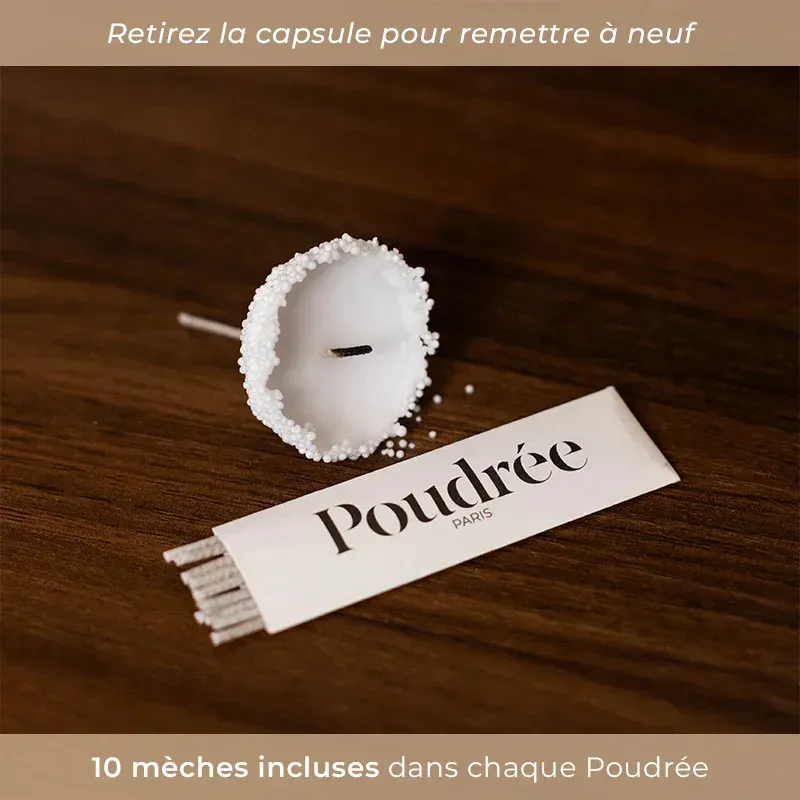 Bougie Perles de cire - Fleur de Coton