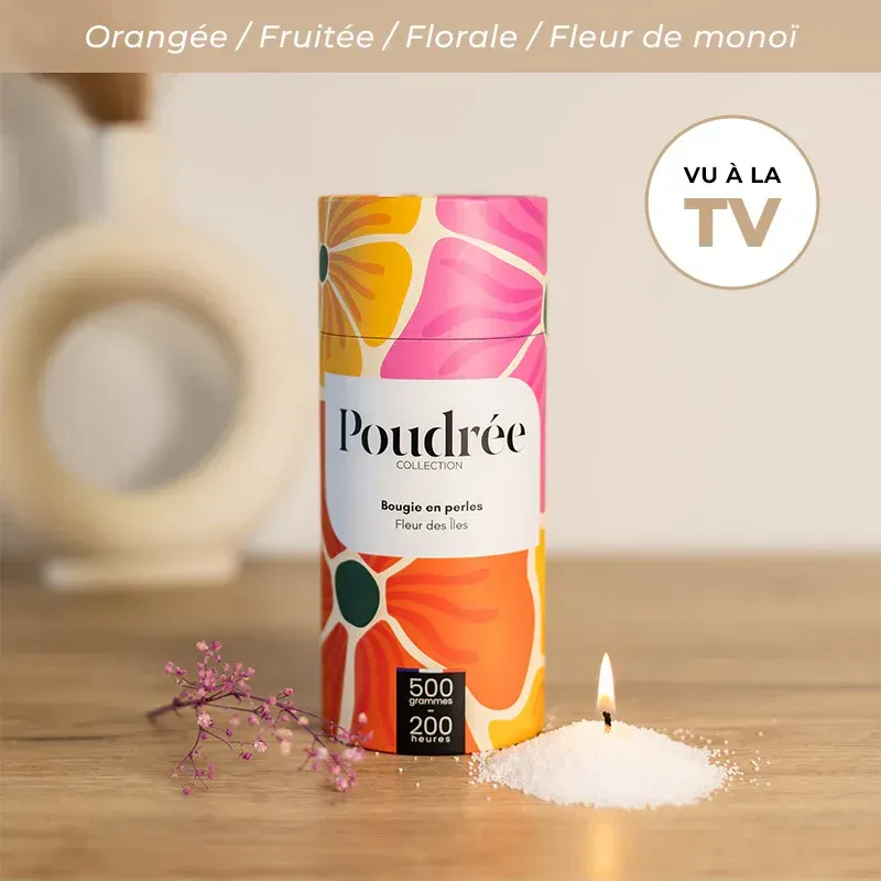 Bougie Perles de cire - Fleur des Iles