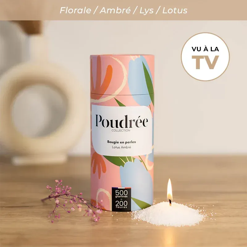 Bougie Perles de cire - Lotus Ambré