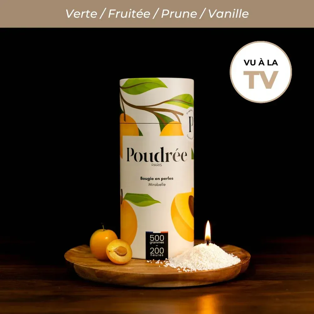 Bougie Perles de cire - Mirabelle