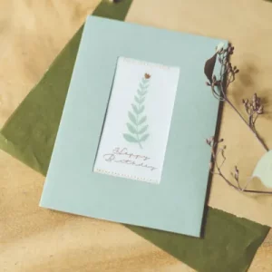 Carte Feuille - "Happy Birthday"