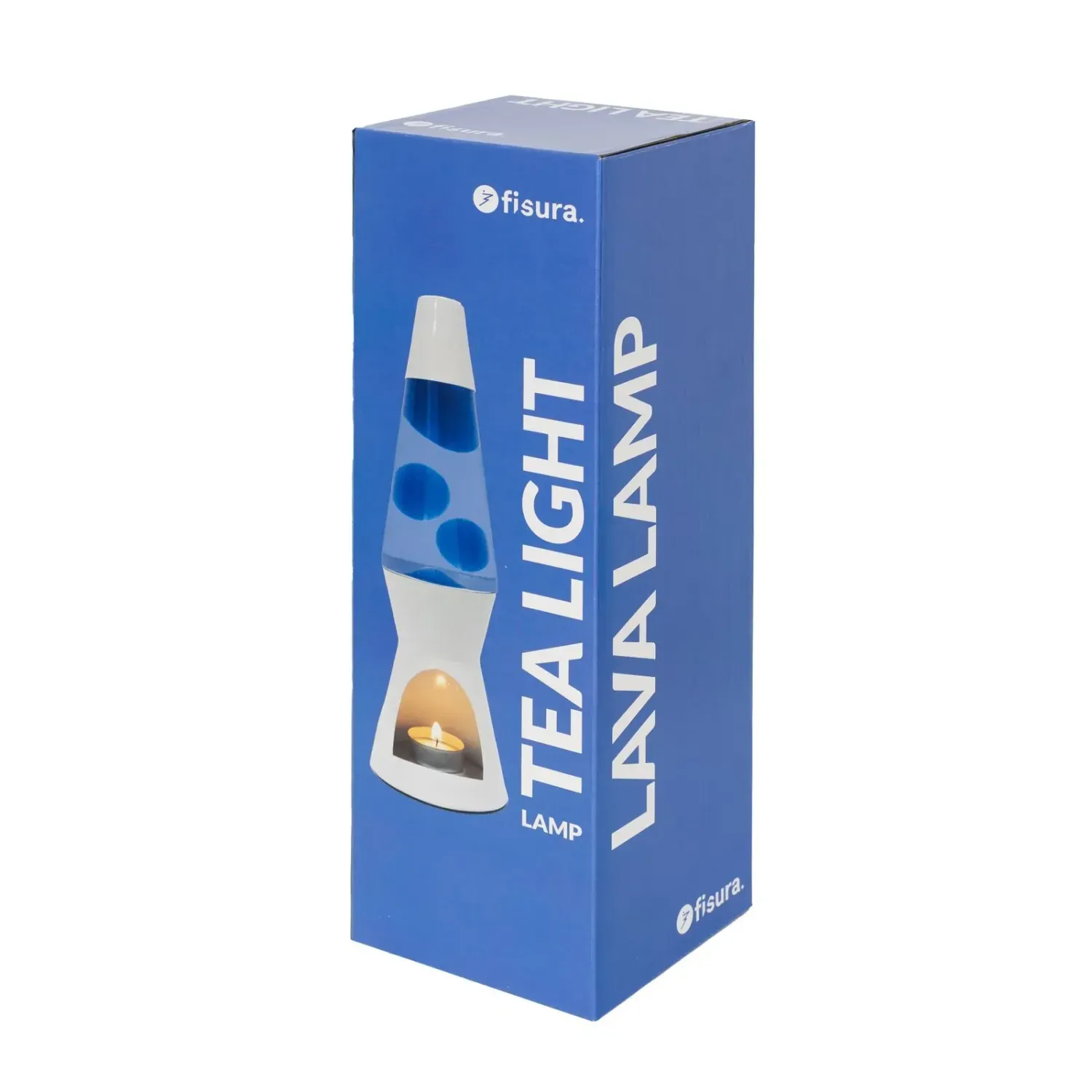 Lampe Lave à bougie - Blanc & Bleu