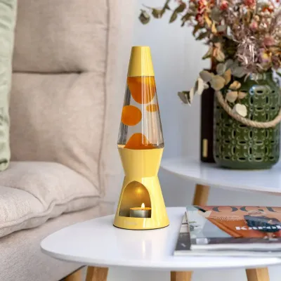 Lampe Lave à bougie - Jaune