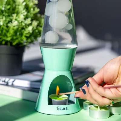 Lampe Lave à bougie - Menthe