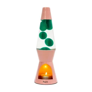Lampe Lave à bougie – Rose & Vert