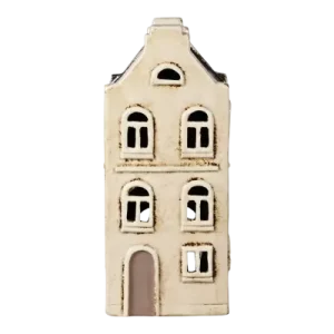 Maison-photophore Scandinave - Céramique blanche