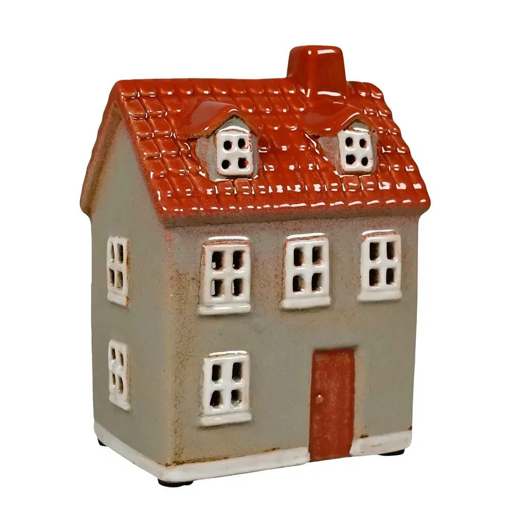 Maison-photophore Scandinave – Céramique grise