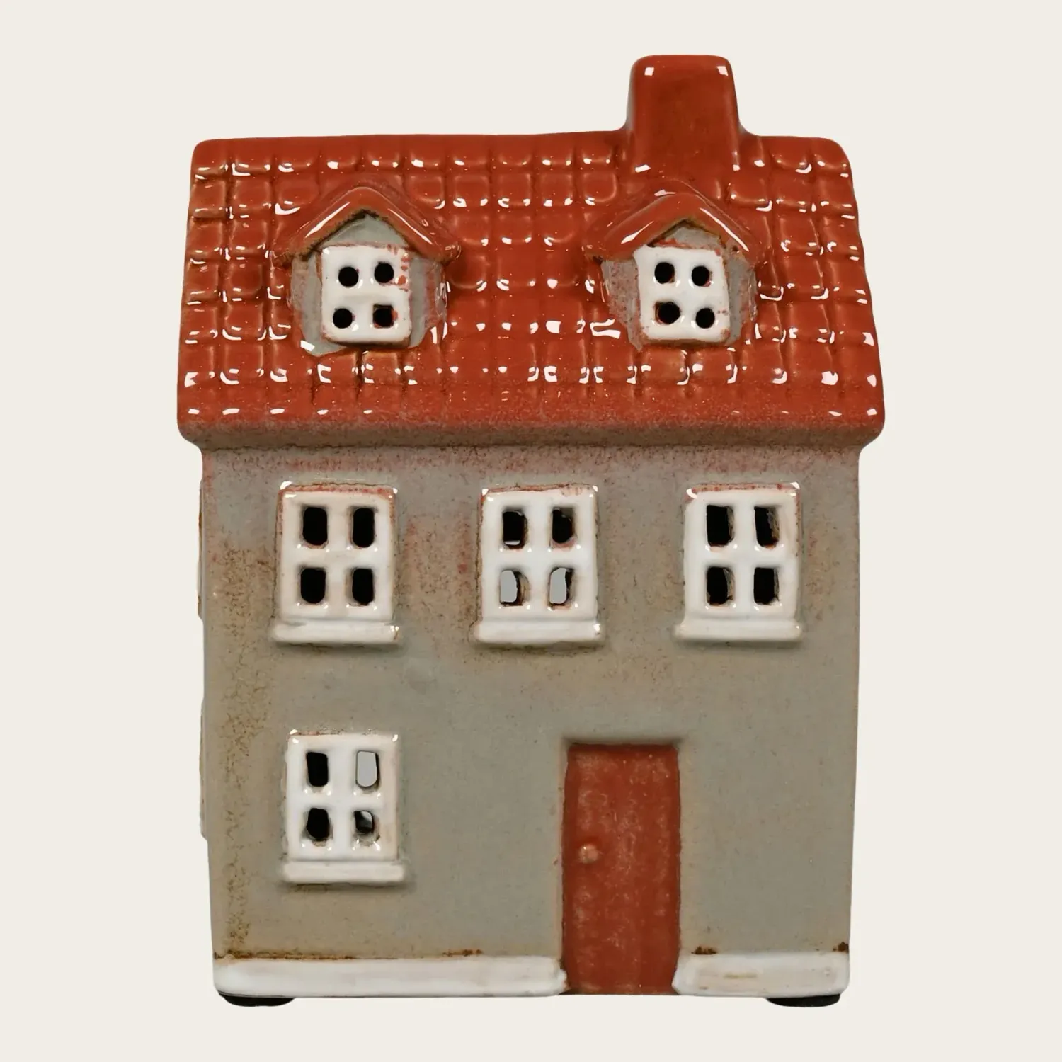 Maison-photophore Scandinave - Céramique grise – Image 4